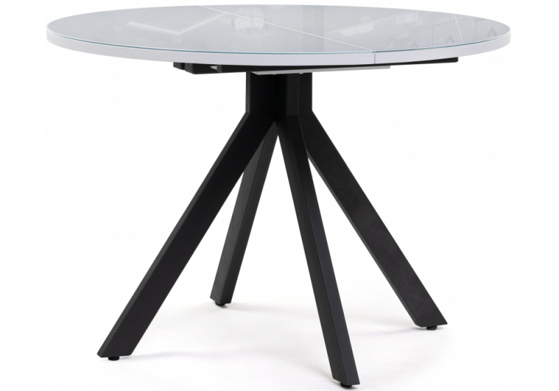 Стол стеклянный Бетина черный / белый (100x75). 
