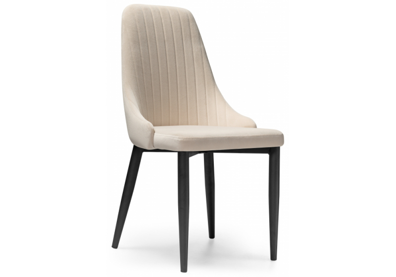 Стул на металлокаркасе Kora beige / black (47x57x89). 