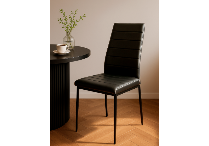 Стул на металлокаркасе DC2-001 black / white (41x45x96)