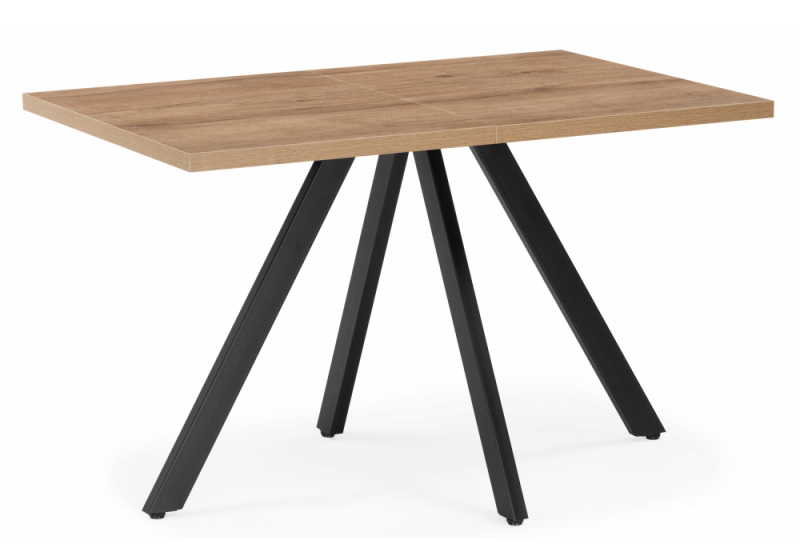 Стол деревянный Райн 32 116(160)x77 раздвижной дуб табачный / черный (77x77). 