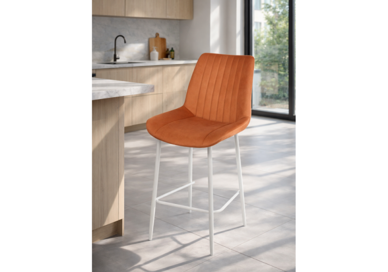 Барный стул Седа терракотовый (zd 432) / белый (49x57x102)