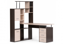 Компьютерный стол ДЕР КС-15 венге / дуб молочный левый (175,2)