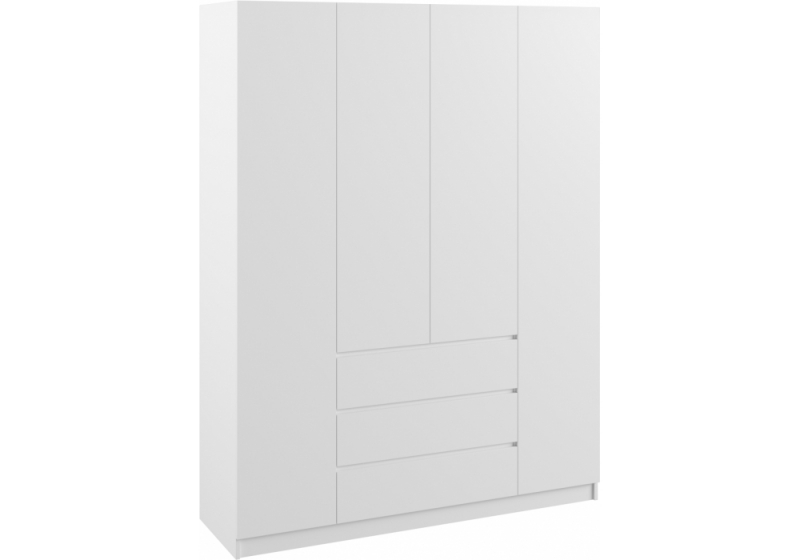 Шкаф Мадера ЛДСП белый (160x50x210). 